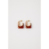 BRN | LUCITE OVAL EARRINGS | MOUSSY OUTLET