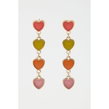 柄RED5 | カラフルハート4連ピアス | RODEO CROWNS WIDE BOWL