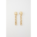 GLD | BOLD MOTIF CHAIN EARRINGS | MOUSSY OUTLET