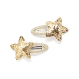 ゴールド(イエロー/星) | リボンキラキラスターハートモチーフパッチンピンセット | SLAP SLIP