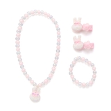 ホワイト | 【スラプリ】ウサギイチゴイルカヘアピン+ネックレス+ブレスレットセット | SLAP SLIP