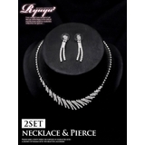 シルバー | ネックレス ピアス アクセセット | Ryuyu