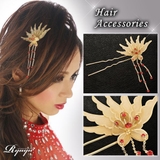 ゴールド | ヘアアクセサリー ヘアアクセ 簪 | Ryuyu