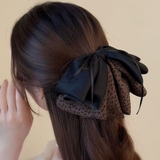 レオパード&フラワー柄 異素材ミックス ビッグリボン | Beststore | 詳細画像2