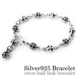 クロスボールリンクブレスレットシルバー925アクセサリーBinichビニッチ | シルバーアクセサリーBinich | 詳細画像1