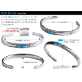 ワンポイントスクエアターコイズバングルシルバー925アクセサリーBinichビニ… | シルバーアクセサリーBinich  | 詳細画像2 