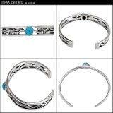 ターコイズヴァインバングル唐草模様シルバー925アクセサリーターコイズBinic… | シルバーアクセサリーBinich  | 詳細画像3 