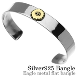 イーグルメタル平打ちバングルシルバー925アクセサリー平打ちBinichビニッチ | シルバーアクセサリーBinich  | 詳細画像1 