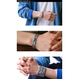 トップフラットターコイズバングルシルバーアクセサリーブレスレットメンズネイティブ… | シルバーアクセサリーBinich  | 詳細画像2 