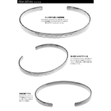 定番槌目プレーンバングル平打ちシルバー925アクセサリーシンプルブレスレットメン… | シルバーアクセサリーBinich  | 詳細画像3 
