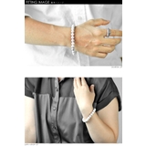 ハウライトブレスレット8mm玉パワーストーン天然石Binichビニッチ | シルバーアクセサリーBinich  | 詳細画像2