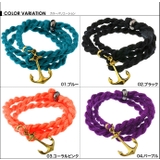 ゴールドアンカーロープブレスレット全4色カラーブレスレット錨Binichビニッチ… | シルバーアクセサリーBinich  | 詳細画像4 