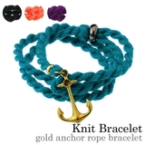 ゴールドアンカーロープブレスレット全4色カラーブレスレット錨Binichビニッチ… | シルバーアクセサリーBinich  | 詳細画像1 