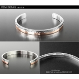 ステンレススチールバングルAピンクゴールド槌目模様ステンレスアクセサリーBini… | シルバーアクセサリーBinich  | 詳細画像3 