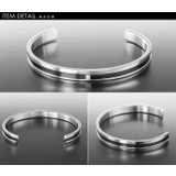 ステンレススチールバングルBブラックステンレスアクセサリーBinichビニッチ | シルバーアクセサリーBinich  | 詳細画像2 