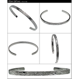 ハワイアンハイビスカスジルコニアバングルシルバーメンズハワイアンジュエリー風Bi… | シルバーアクセサリーBinich  | 詳細画像2 