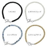 天然石ブレスレットオニキスミックスアマゾナイトアベンチュリンソーダライト | シルバーアクセサリーBinich | 詳細画像2