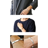 ジルコニア&メッセージペアバングルブレスレットBinichビニッチ | シルバーアクセサリーBinich | 詳細画像2