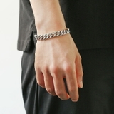 9.5mm2面カット喜平ブレスレッ | シルバーアクセサリーBinich | 詳細画像6