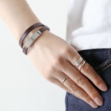 シンプルイタリアンレザーブレスレット本革メンズレディースBinichビニッチ | シルバーアクセサリーBinich  | 詳細画像9 