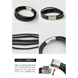編み込みレイヤードレザーブレスレットBinichビニッチ | シルバーアクセサリーBinich | 詳細画像4