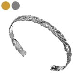 マイレリーフプルメリアステンレスバングルハワイアンBinichビニッチ | シルバーアクセサリーBinich  | 詳細画像1 