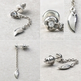 サクラ花びらチェーンドロップピアスシルバーアクセサリー桜メンズ桜片耳用1個売りB… | シルバーアクセサリーBinich | 詳細画像3