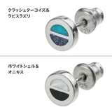 セミサークル ストーン スタッド ピアス 片耳用 1個売り | シルバーアクセサリーBinich | 詳細画像2