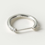 16mmシンプルクロッシングフープピアスメンズシンプル片耳用1個売りBinich… | シルバーアクセサリーBinich | 詳細画像3