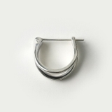 2連 デザイン フープピアス 片耳用 1個売り | シルバーアクセサリーBinich  | 詳細画像2 