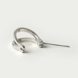 2連 デザイン フープピアス 片耳用 1個売り | シルバーアクセサリーBinich  | 詳細画像5 