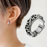 幅3mm アラベスク フェイクピアス 片耳用 1個売り | シルバーアクセサリーBinich | 詳細画像1