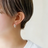 シンプル フープ イヤリング 片耳用 1個売り | シルバーアクセサリーBinich  | 詳細画像8 