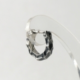燻し 槌目 デザイン フープ ピアス 片耳用 1個売り | シルバーアクセサリーBinich | 詳細画像3