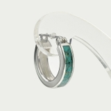 クラッシュ ターコイズ フープピアス 片耳用 (1個売り) | シルバーアクセサリーBinich | 詳細画像2