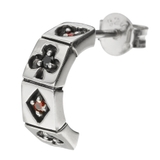 ジルコニアトランプピアストランプ片耳用1個売りBinichビニッチ | シルバーアクセサリーBinich  | 詳細画像1 