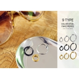 リングカラースチールフェイクピアスノンホール片耳用1個売りBinichビニッチ | シルバーアクセサリーBinich  | 詳細画像6 