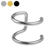 ステンレス ダブルリング重ね付け風 イヤーカフ 片耳用 1個売り | シルバーアクセサリーBinich  | 詳細画像1 