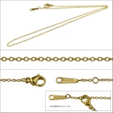 細め1 3mmアズキスチールチェーンゴールドカラー40cm45cm50cmネック… | シルバーアクセサリーBinich  | 詳細画像3 