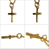 クロス十字架ゴールドカラータイプペンダントトップのみシルバーネックレスBinic… | シルバーアクセサリーBinich  | 詳細画像3 