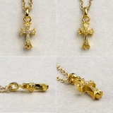 ジルコニアフレアクロスペンダントゴールドカラータイプトップのみBinichビニッ… | シルバーアクセサリーBinich  | 詳細画像3 