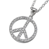 パヴェピースマークペンダントトップのみネックレスB系Binichビニッチ | シルバーアクセサリーBinich  | 詳細画像1 