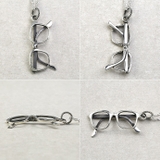 眼鏡フレームペンダント2mmアズキチェーンセットシルバーアクセサリーBinich… | シルバーアクセサリーBinich  | 詳細画像3 