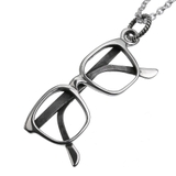 眼鏡フレームペンダント2mmアズキチェーンセットシルバーアクセサリーBinich… | シルバーアクセサリーBinich  | 詳細画像1 