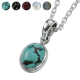 シンプルオーバルストーンペンダントトップのみネックレスメンズシルバー925アクセ… | シルバーアクセサリーBinich  | 詳細画像1 