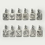 12星座 プレート ペンダント ネックレス メンズ 2mmアズキチェーンセット | シルバーアクセサリーBinich  | 詳細画像5 