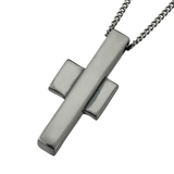 シンプルアシンメトリークロスペンダントネックレス1 3mm喜平チェーン付きトBi… | シルバーアクセサリーBinich  | 詳細画像1 