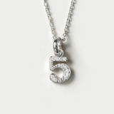 ミニ ジルコニア ナンバー ペンダント 1.1mmアズキチェーンセット | シルバーアクセサリーBinich  | 詳細画像4 