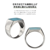 ナチュラルストーンスクエアリング指輪印台Binichビニッチ | シルバーアクセサリーBinich | 詳細画像8