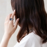 ライズストーン ナチュラル ストーン ラウンド リング 印台 | シルバーアクセサリーBinich | 詳細画像10